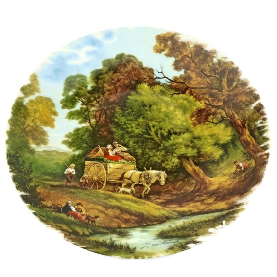  schwabap オランダ絵皿　ビンテージ Vintage Royal Schwabap Plate, Holland Hand Painted Ceramic Plate