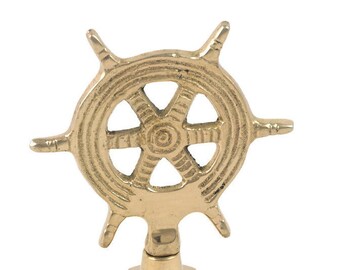 Campana Nautica In Ottone Massiccio ARSUK – Diametro 12,7 Cm, Da Parete, Con Cordino, Stile Marinaro