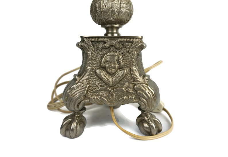 Antique Table Lamp, Horses Table Lamp, Victorian Large Table Lamp image 3