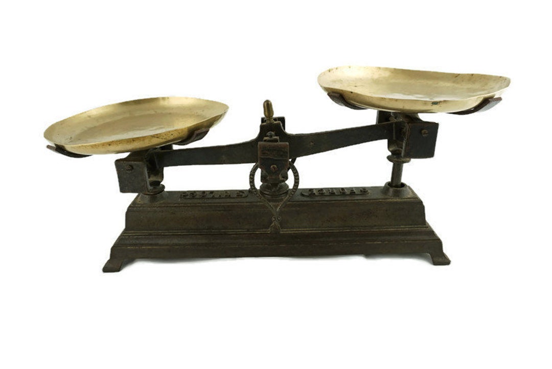 Balanza antigua, balanza de latón francesa, balanza antigua de Francia,  balanza de kg México