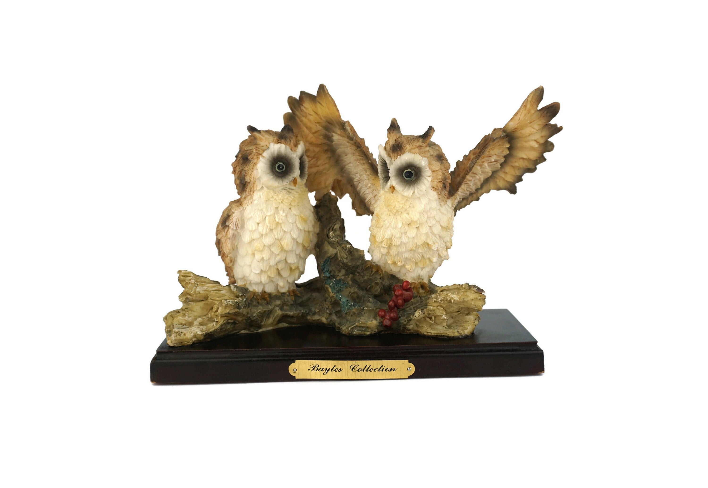 Baytes Collection Pair of Owls Sculpture, Vintage Owls Sculpture