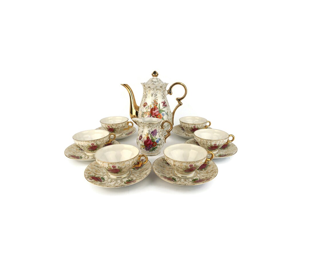 Bavarian Ceramic Coffee Tea Set, Vintage Coffee Tea Set - Etsy