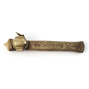 Ottoman Brass Inkwell, 19th Century Brass Inkwell and Pen Holder, Antique Brass Inkwell, Divit Inkwell, Table Decor, Office Decor