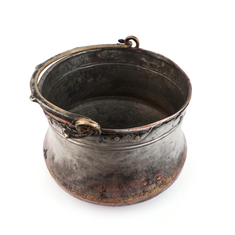 19th Century Copper Cauldron, Hand Hammered Copper Cauldron, Handmade ...