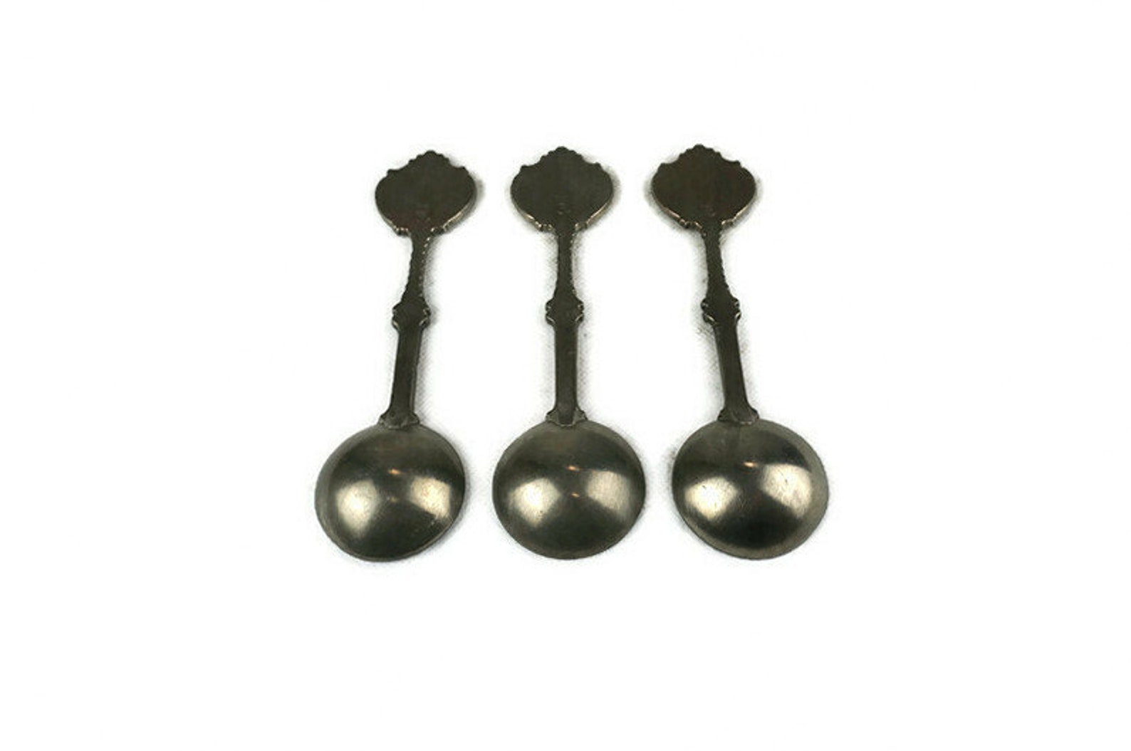 Vintage Pewter Spoons Set of 3 Germany Etsy