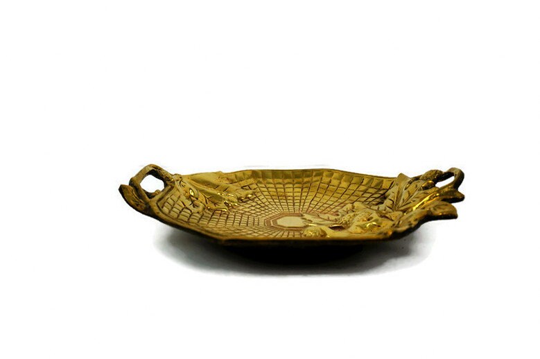 Antique Cast Brass Jewelry Tray Vintage Brass Jewelry Tray Etsy
