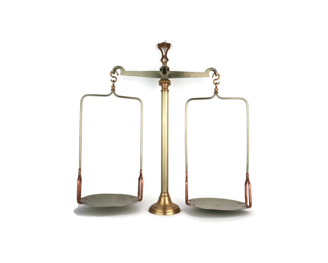 French Balance Scale Vintage Large Balance Scale Wooden Etsy