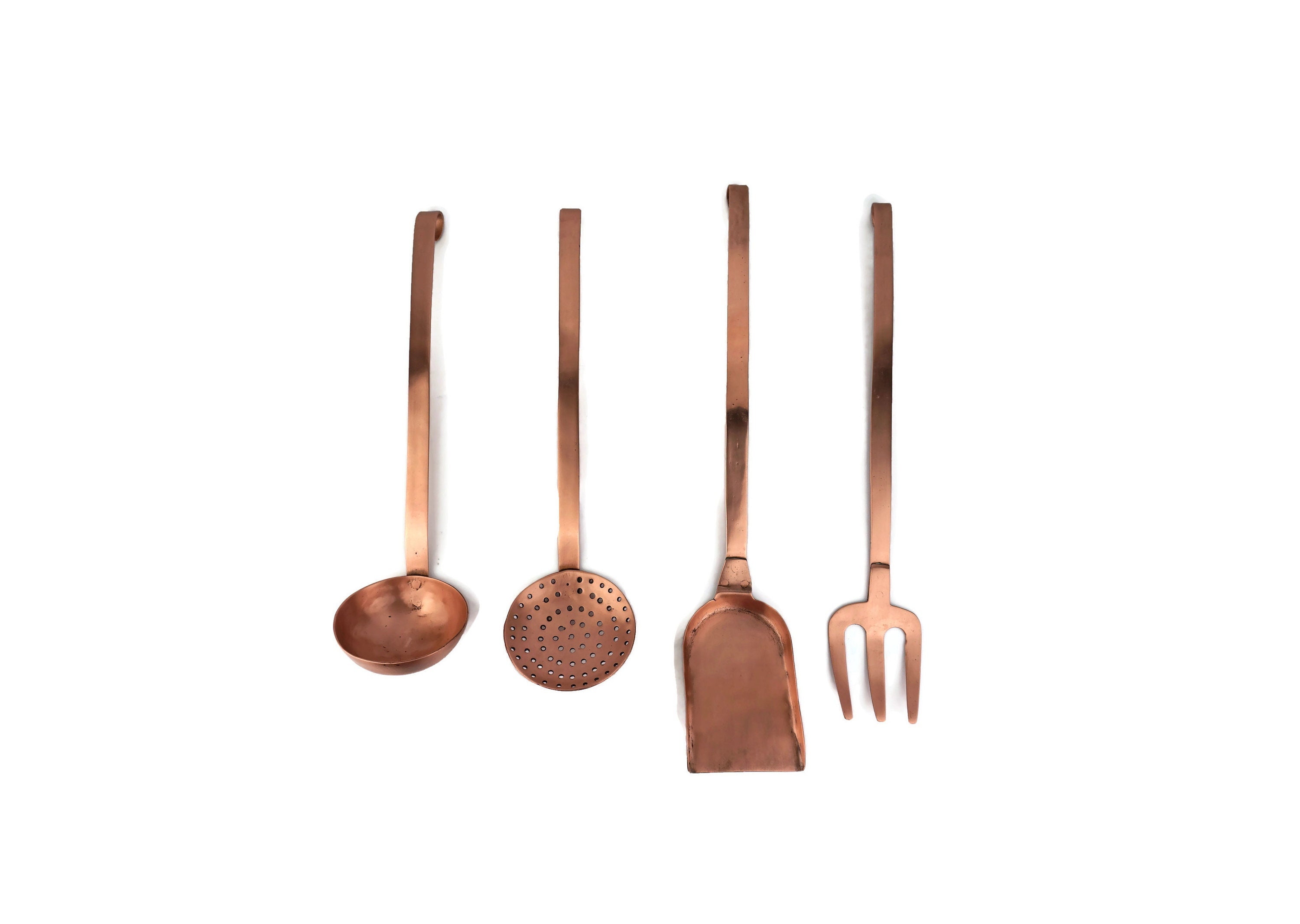 Styled Settings Copper Cooking Utensils for Cooking/Serving, Rose Gold  Kitchen Utensils -Stainless Steel Copper Serving Utensils Set 5