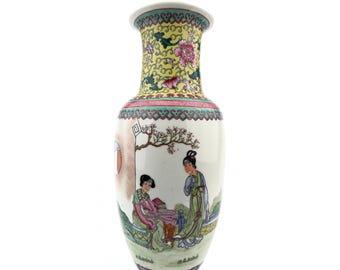 アンティークの手描きの日本製磁器の花瓶