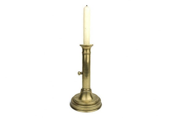 Antique Brass Candle Holder Push Up, Chamber Pair Candlestick, Adjustable  Brass Candlestick 