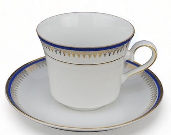 Tazza da caffè in porcellana vintage Bavaria, Winterling Germany Tazza con piatto