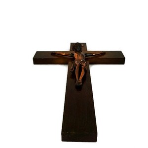 Vintage Wooden Jesus Cross Crucifix Antique Catholic Wall - Etsy