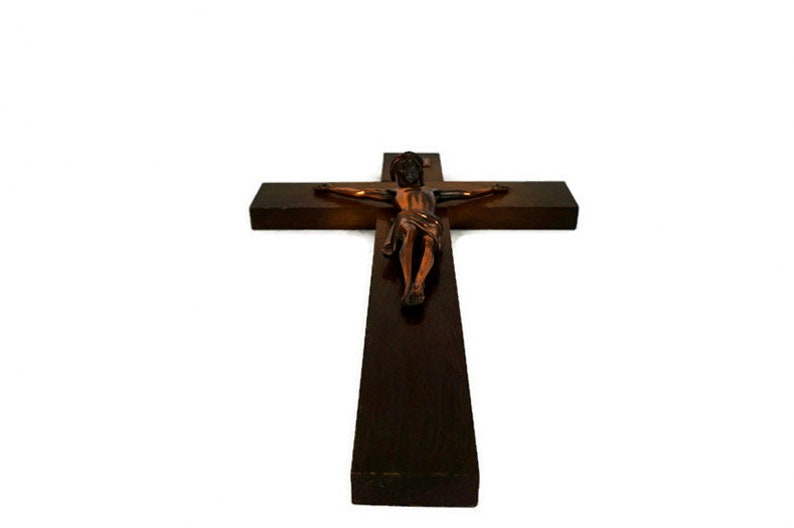 Vintage Wooden Jesus Cross Crucifix Antique Catholic Wall | Etsy