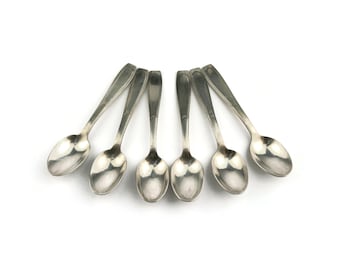 アンティークシルバーメッキコーヒースプーン6本、オリジナルボックス