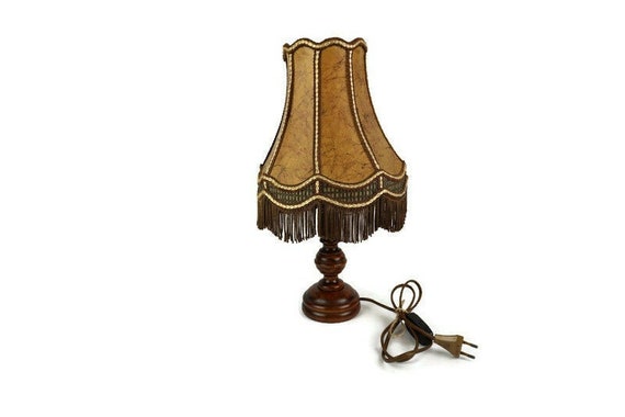 gazon boerderij Aanbeveling Antieke Franse Tafellamp Met Leren Kap Vintage Tafellamp - Etsy België