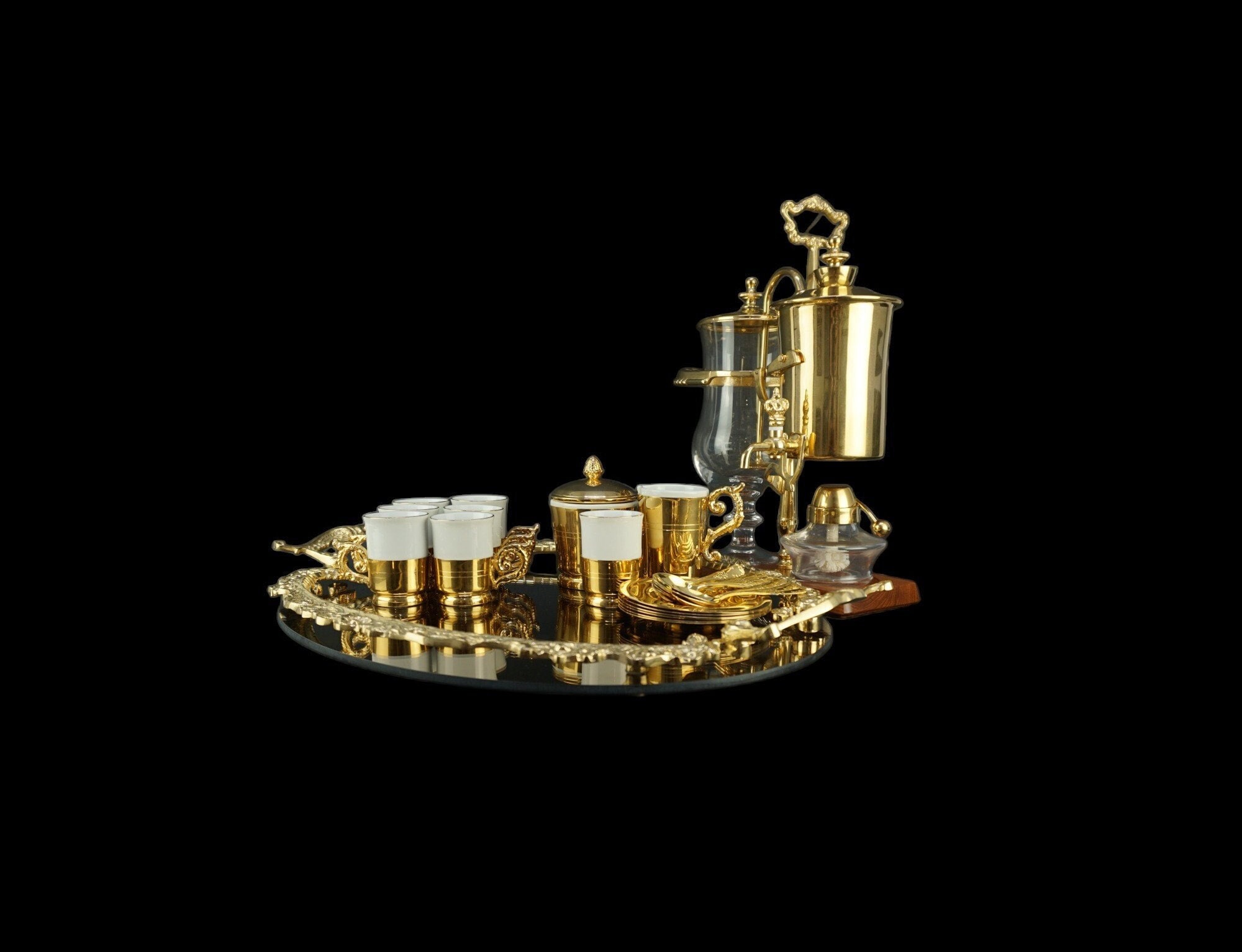 The Royal Demitasse Coffee Service Set, Royal Coffee Maker Set With Tray, Royal Paris Coffee Set, Balance Siphon Coffee Maker