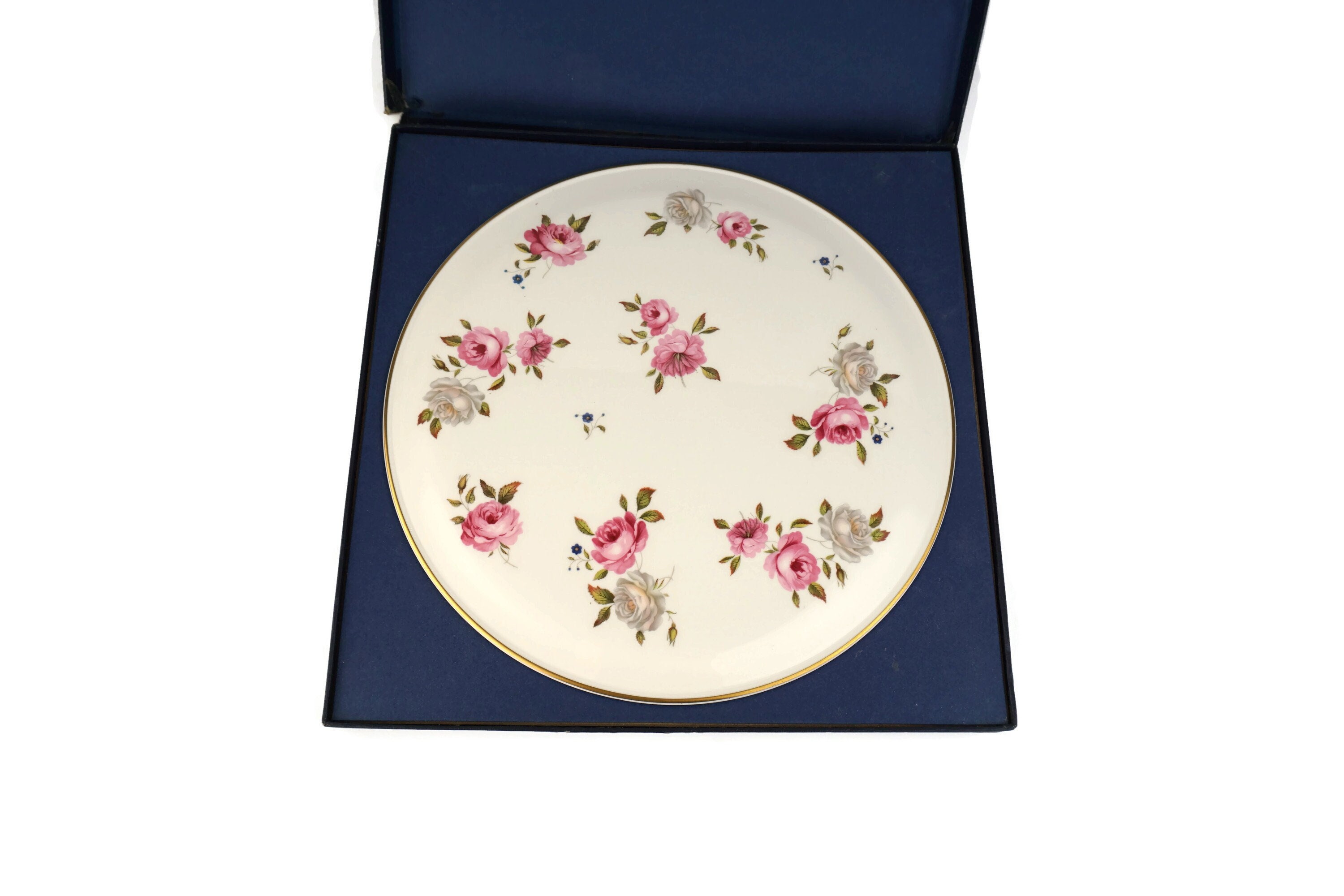 Royal Worcester Marissa Cake Tray, Bone Porcelain Cake Tray, English Porcelain Cake Tray in Original Box