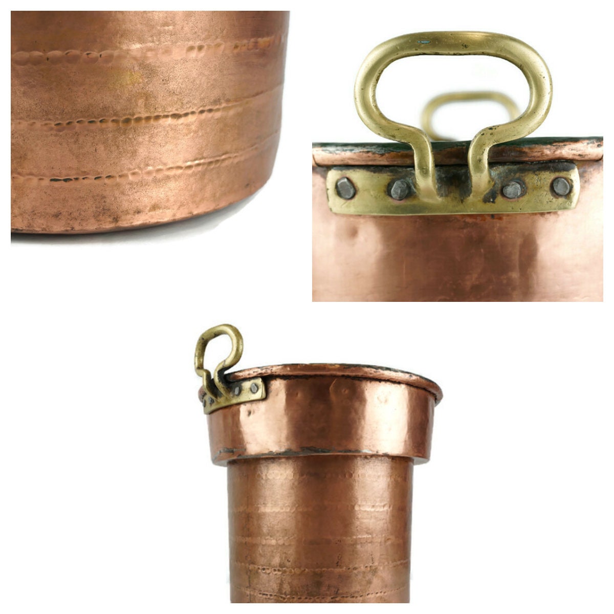 Antique Copper Firewood Storage Pot, Fireplace Decor - Etsy