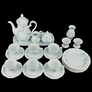Vintage Porcelain Tea Coffee Set, Bavarian Porcelain Tea Coffee Set