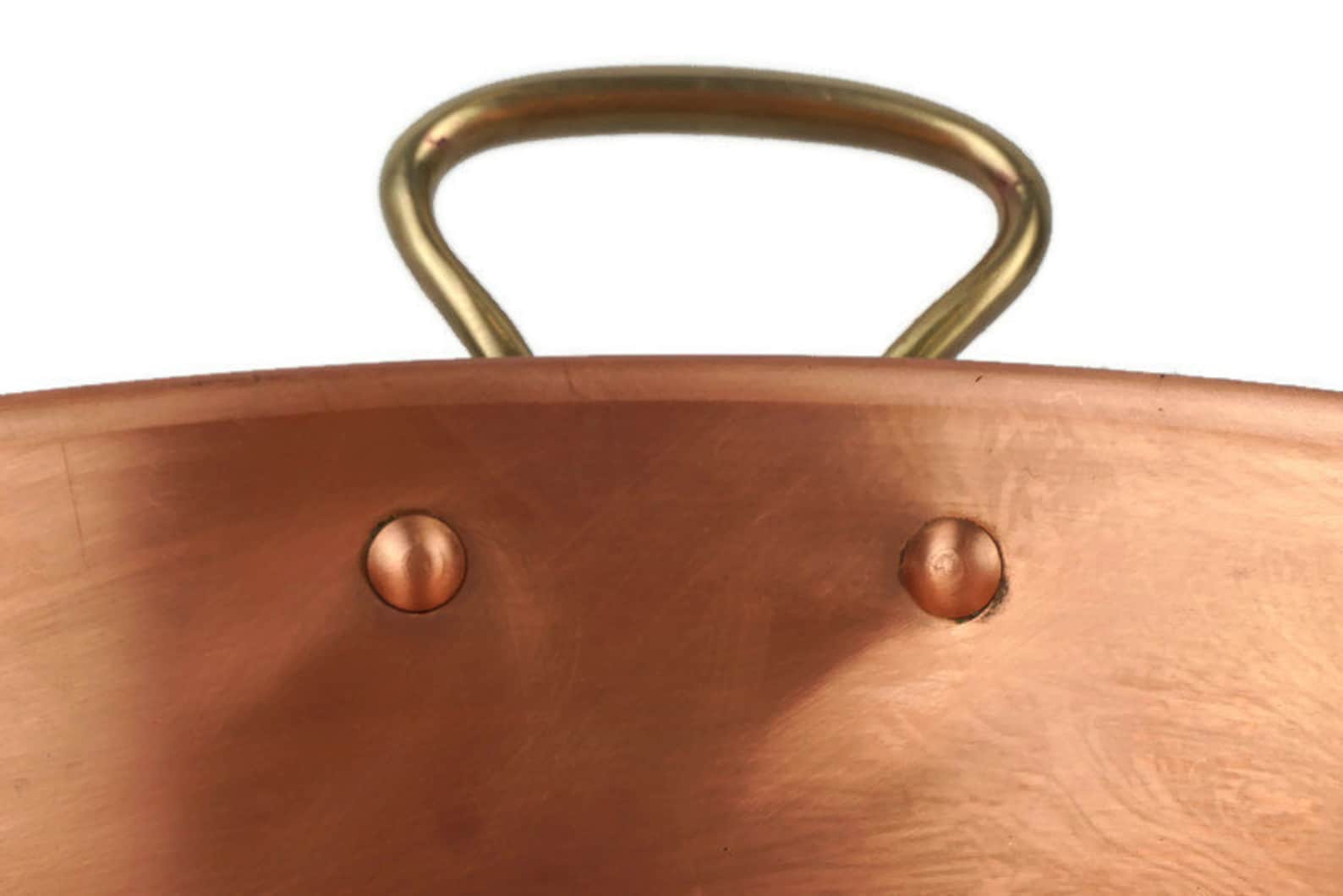 French Solid Copper Jam Preserve Pot With Brass Handles Etsy