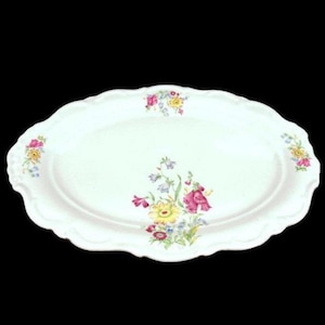 Vintage Bawarian Porcelain Plateau, German Porcelain Platter