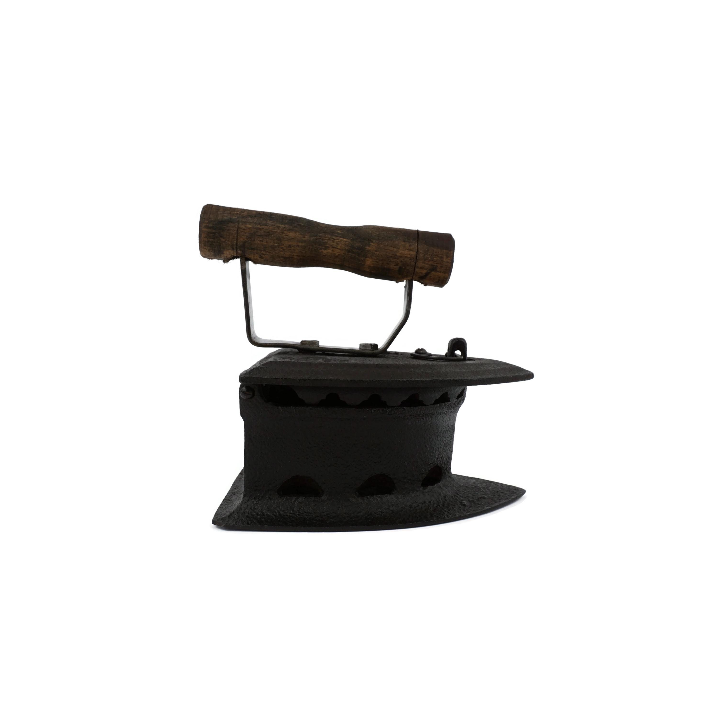 アンティークフランスのアイロン、19世紀の衣類用アイロン、1800年代の