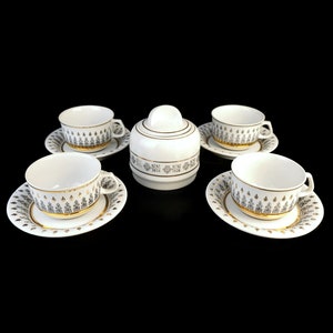 Vintage Porcelain Coffee Tea Set, Porcelain Coffee Tea Set