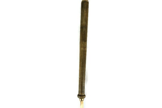 Brass Shoe Horn With Wooden Handle, Large Brass S… - image 7