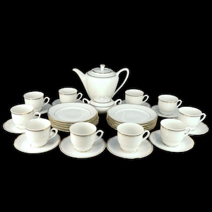 Service à café à thé en porcelaine vintage, service à café à thé en porcelaine de Tchécoslovaquie