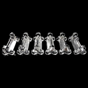 Juego de 6 soportes para cuchillos de cristal francés, juego de 6 portacuchillos de cristal vintage, decoración de mesa francesa