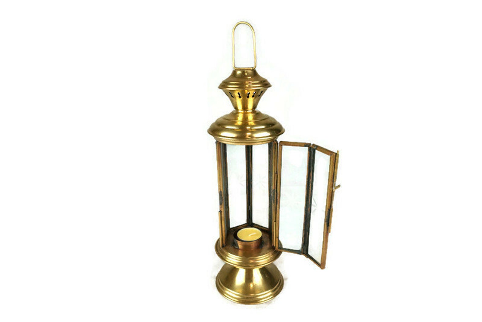Hanging Brass Candle Torch Antique Brass Candle Holder Torch Etsy
