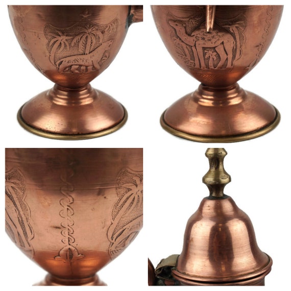 アンティーク純銅水差し手作り アンティーク純銅水差し手作り