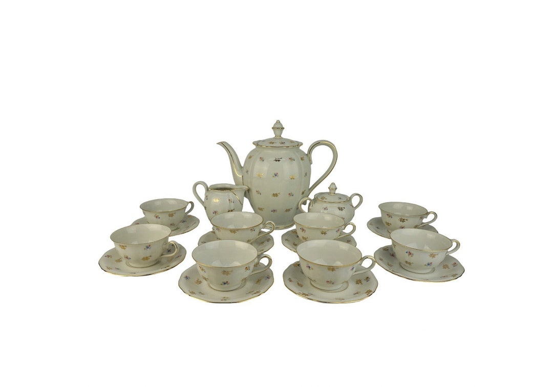Vintage Porcelain Tea Coffee Set, Bavarian Porcelain Tea Coffee Set - Etsy