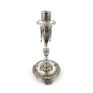 Silver Plated Candle Holder, Antique Silver Plated Candlestick