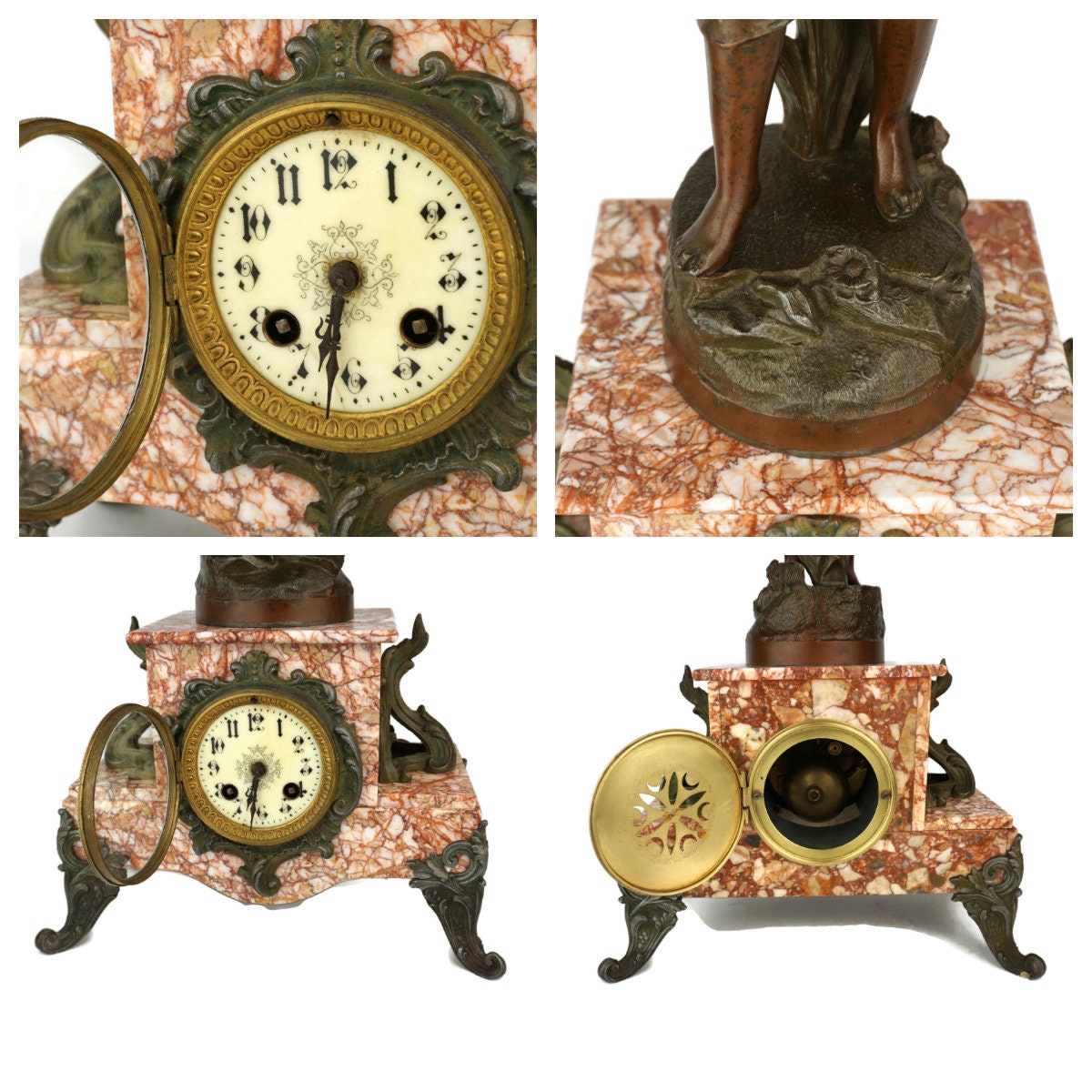 19th Century French Mantle Clock - Mantel Clocks - Hemswell Antique Centres