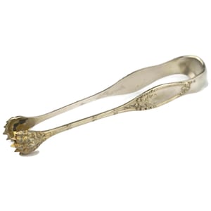 Antique Silver Plated Ice Clip, 19th Century Silver Plated Ice Clip