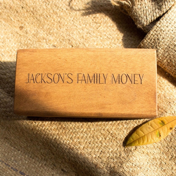 Cash gift box, Wedding money box, Personalized wooden box, Box for banknotes, Anniversary Gift, Money holder, Gift Moneybox