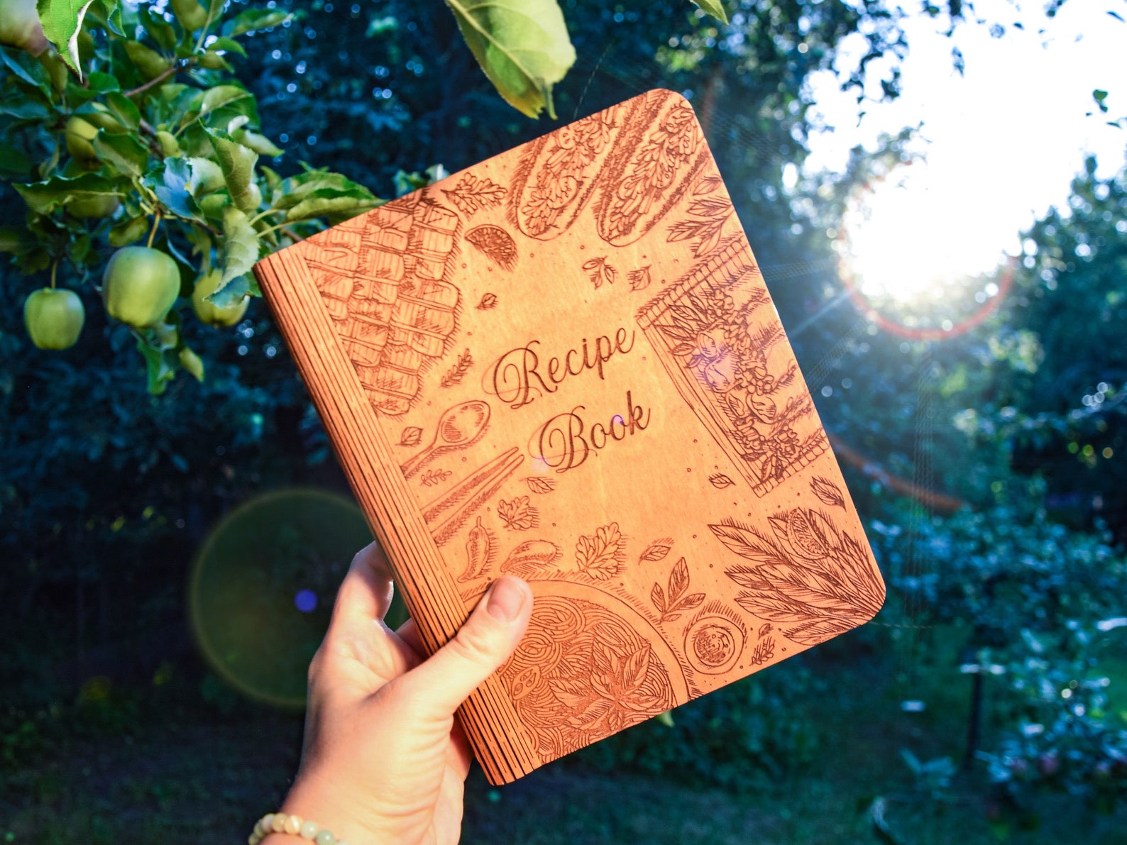 Recipe Binder Personalized Recipe Book Wooden Binder Gift for Etsy