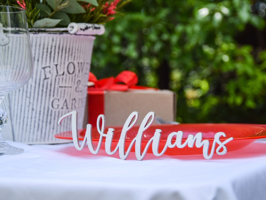 Personalized Wedding Place Table Cards, Wedding Place Card, Laser Cut ...