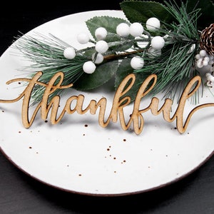 Thankful Platzkarte Thanksgiving Tischkarte Thanksgiving Tisch Dekor Thanksgiving-Gedeck Dankbar Dankbar Gesegnete Tischkarten Custom