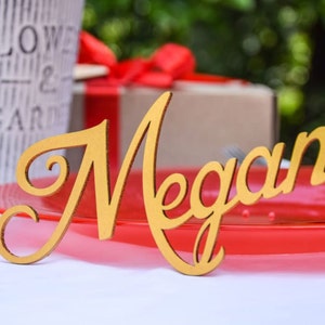 Wedding Place Card, Placename, Place Setting, Wood Custom Names, Wedding Name Tags,  Laser Cut Names, Wedding Table Decor
