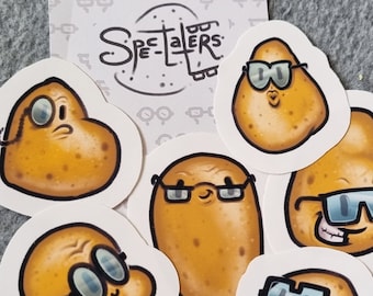 Potato sticker pack | Spectacle stickers | Brain Blips