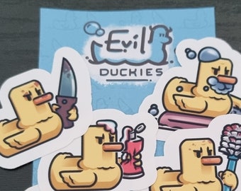 Evil Rubber Duck Stickers | BrainBlips