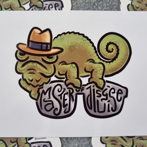 Chameleon Wall Art | master of disguise print | BrainBlips