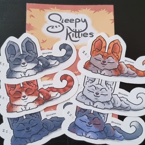 Sleepy Kitten Stickers | Brain Blips |