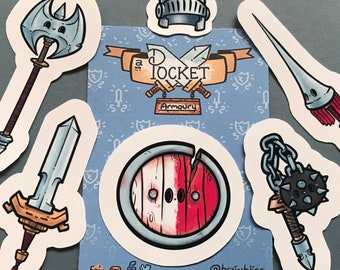 Kawaii Armory stickers | Encouragement Gift | BrainBlips