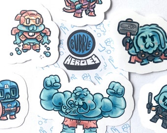 superheroes sticker | BrainBlips