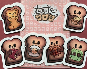 Cute Toast Sticker Pack | Breakfast Planner Stickers | BrainBlips
