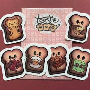 Niedliche Toast Sticker Pack | Frühstück Sticker | BrainBlips
