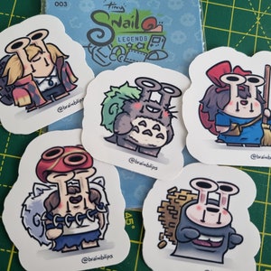 Studio Anime Stickers | De beestjes van de slak | BrainBlips